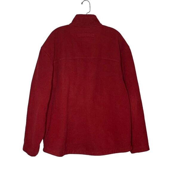 DULUTH TRADING CO Heavyweight Fleece Jacket Maroon Full Zip Mens Large - Picture 2 of 8